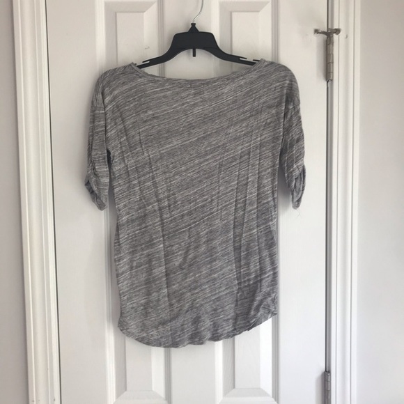 J. Crew Gray Crew Neck Embroidered Floral Top - Picture 7 of 9